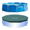 Round Metal Frame Above Ground Swimming Pool with Cover U348