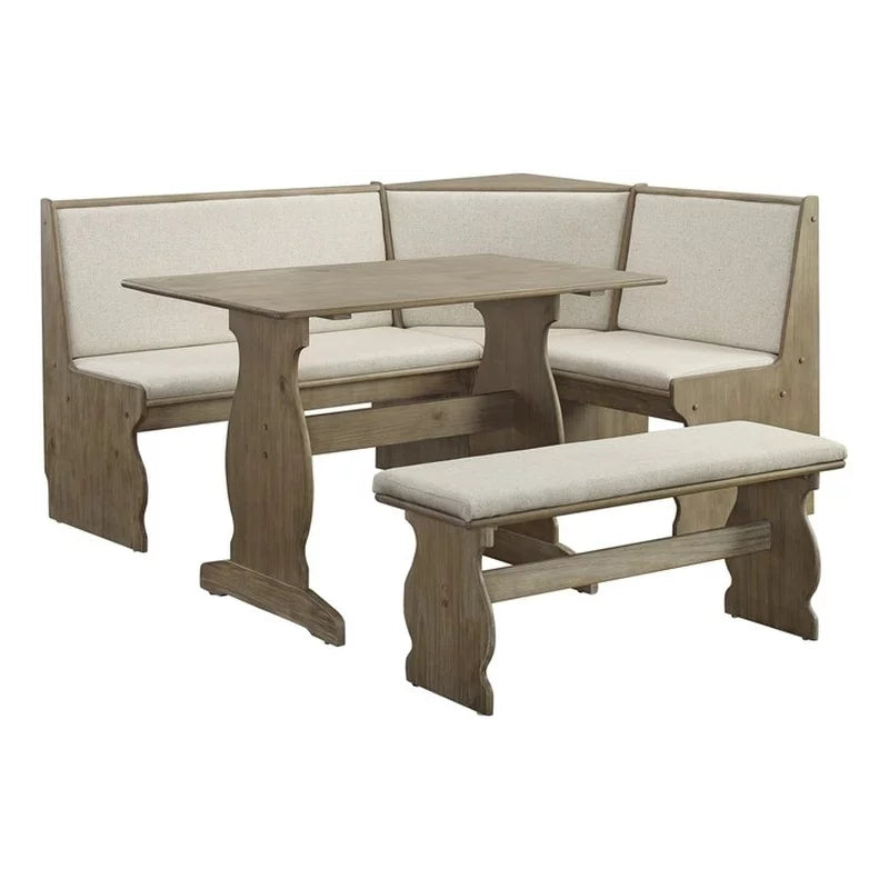 Brown Wood Corner Dining Set N92595