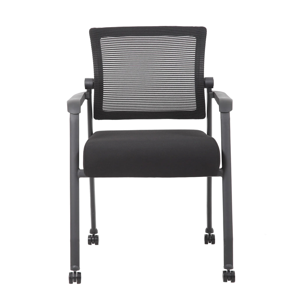 42" Round Table & 4 Mesh Guest Chair with Casters K720614