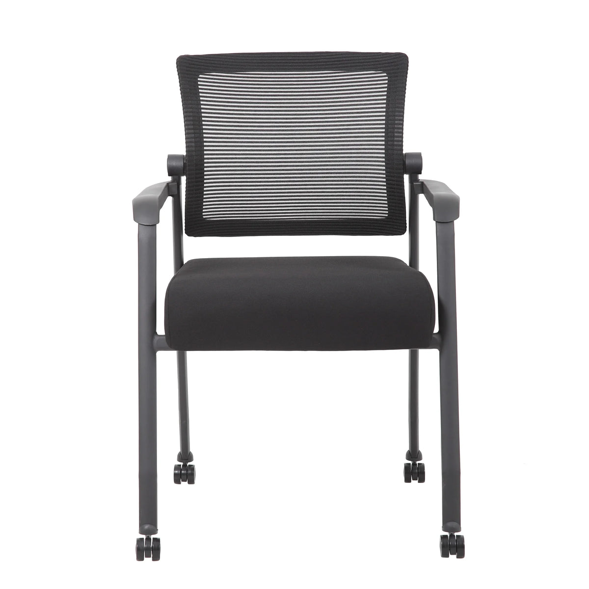 42" Round Table & 4 Mesh Guest Chair with Casters K720614