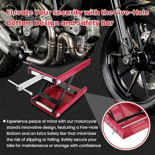 1100 Lbs Steel Motorcycle Scissor Jack Lift Q836