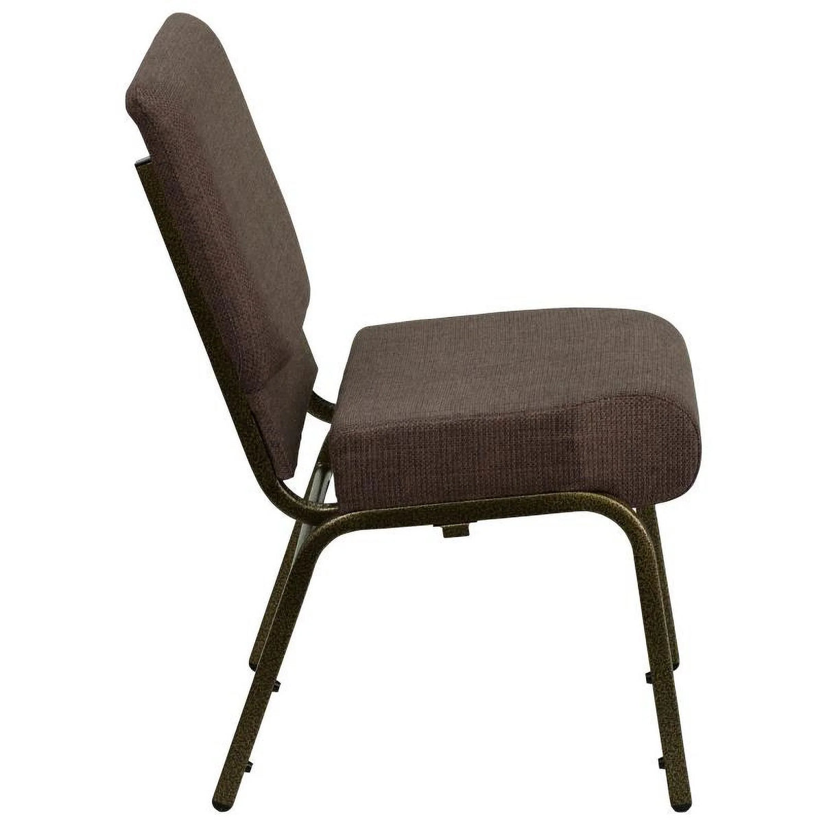 Dark Brown Fabric Stackable Church Chair H421