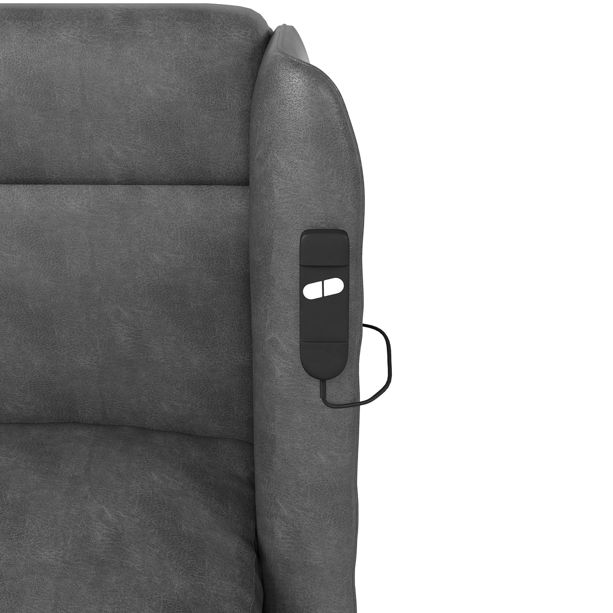 Gray Faux Leather Power Recline and Lift Chair Z8929