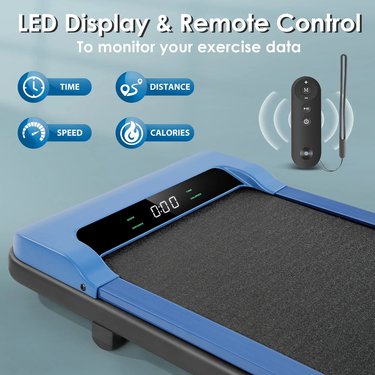 2.5HP Under Desk Treadmill with LED Display Wireless Remote Control I8279