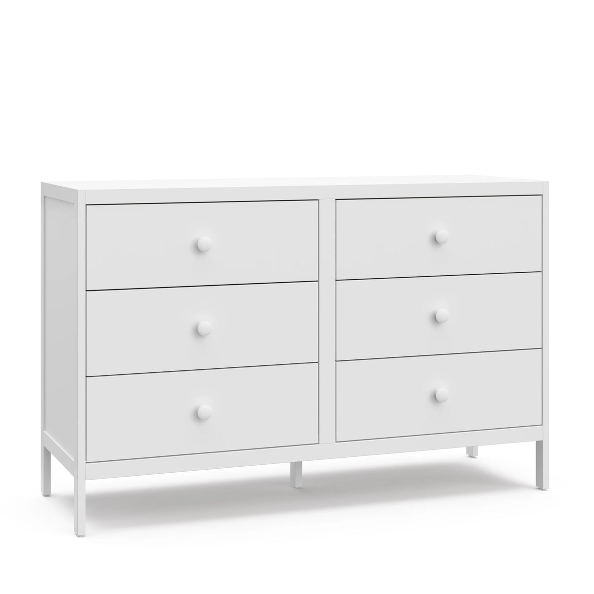 White 6 Drawer Double Dresser Y224666