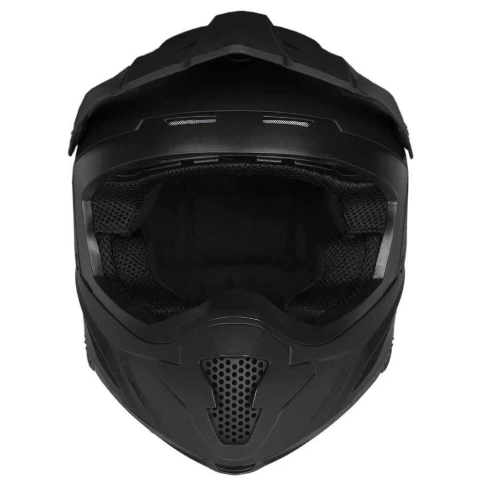 Open Face Helmet DOT Approved Matte Black XL C1214