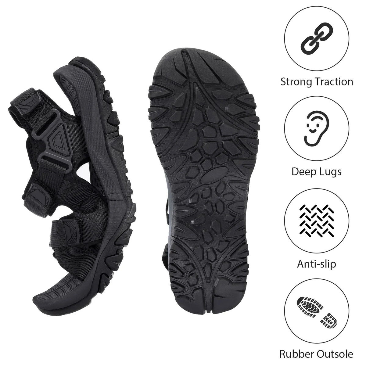 Men's Sport Sandals with Arch Support D658