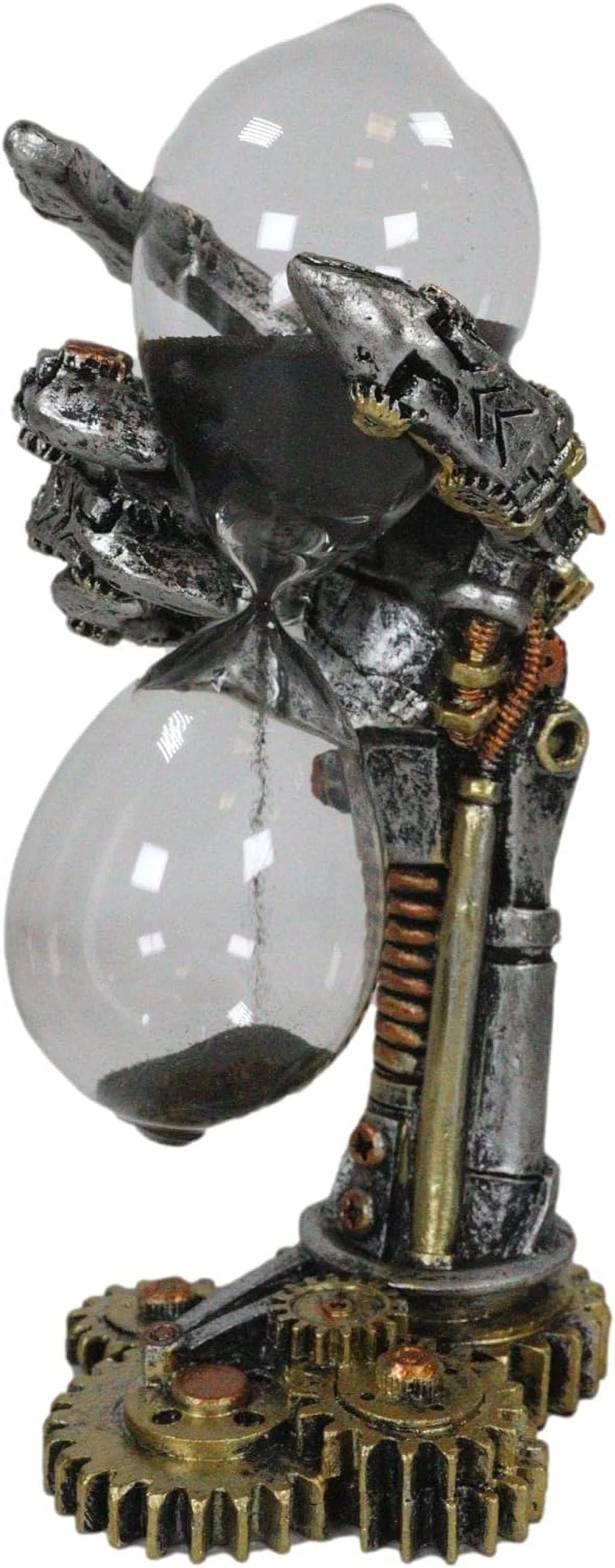 Steampunk Sand Timer with Black Sands Figurine Accent Decor Z7720