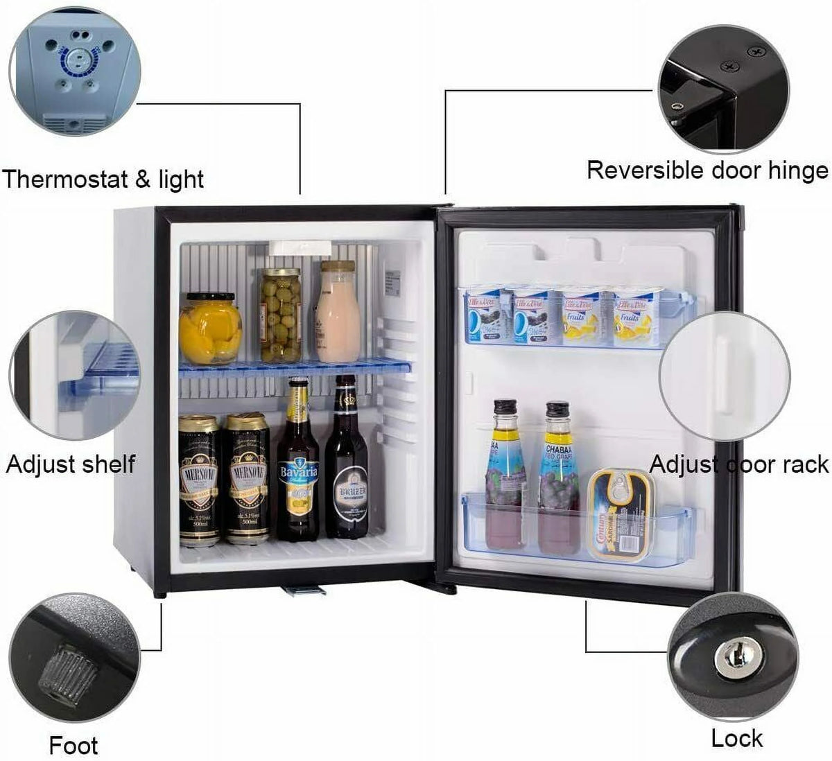 110/12V 1.0 Cu ft Reversible Door Mini Refrigerator B79598