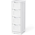 White 4 Drawer Bathroom Floor Cabinet V63160