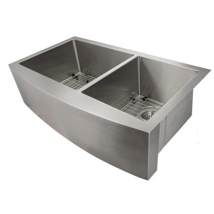 36 in. Stainless Steel Farmhouse Double Bowl Kitchen Sink V46871