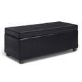 Black Rectangular Lift Top Storage Ottoman J59738