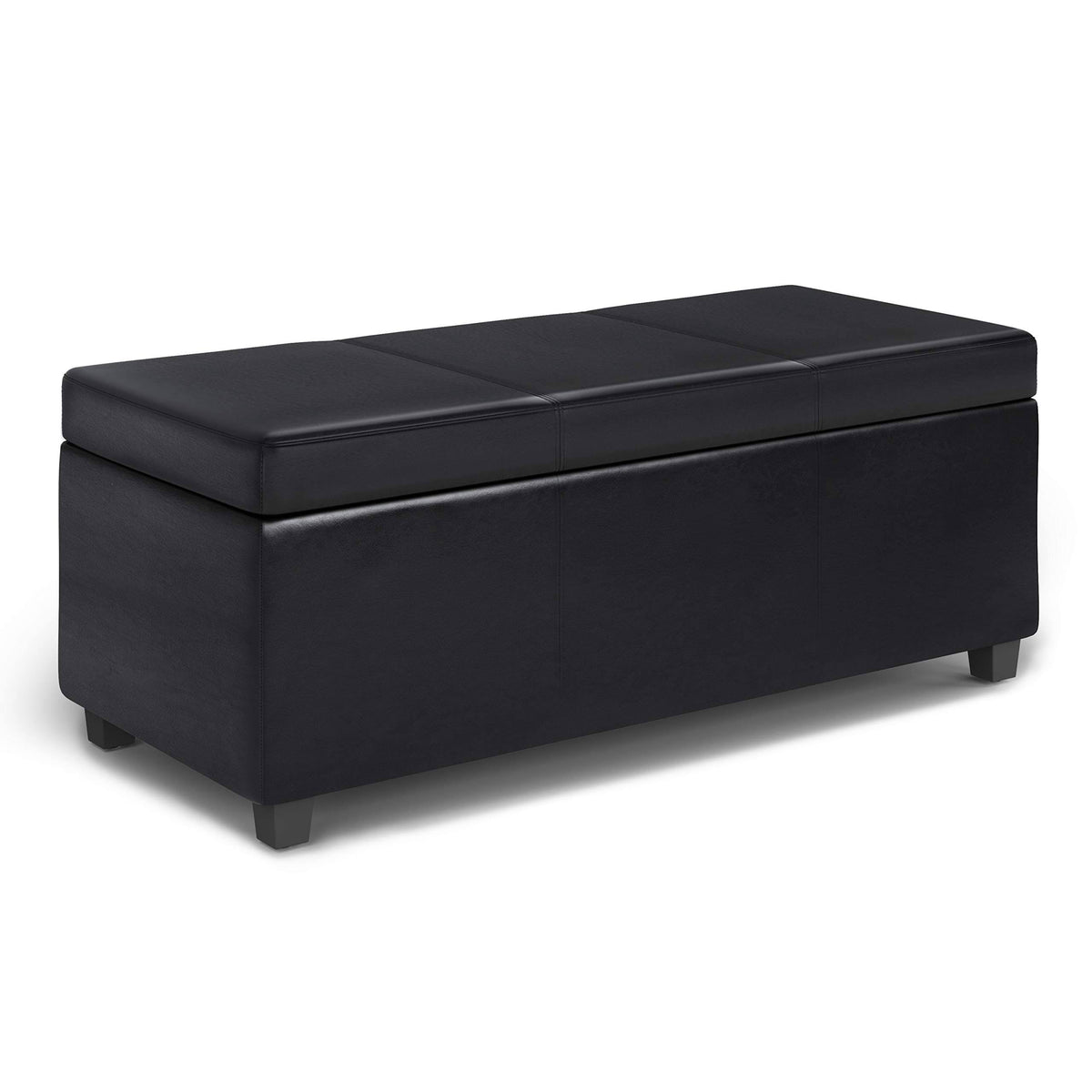 Black Rectangular Lift Top Storage Ottoman J59738