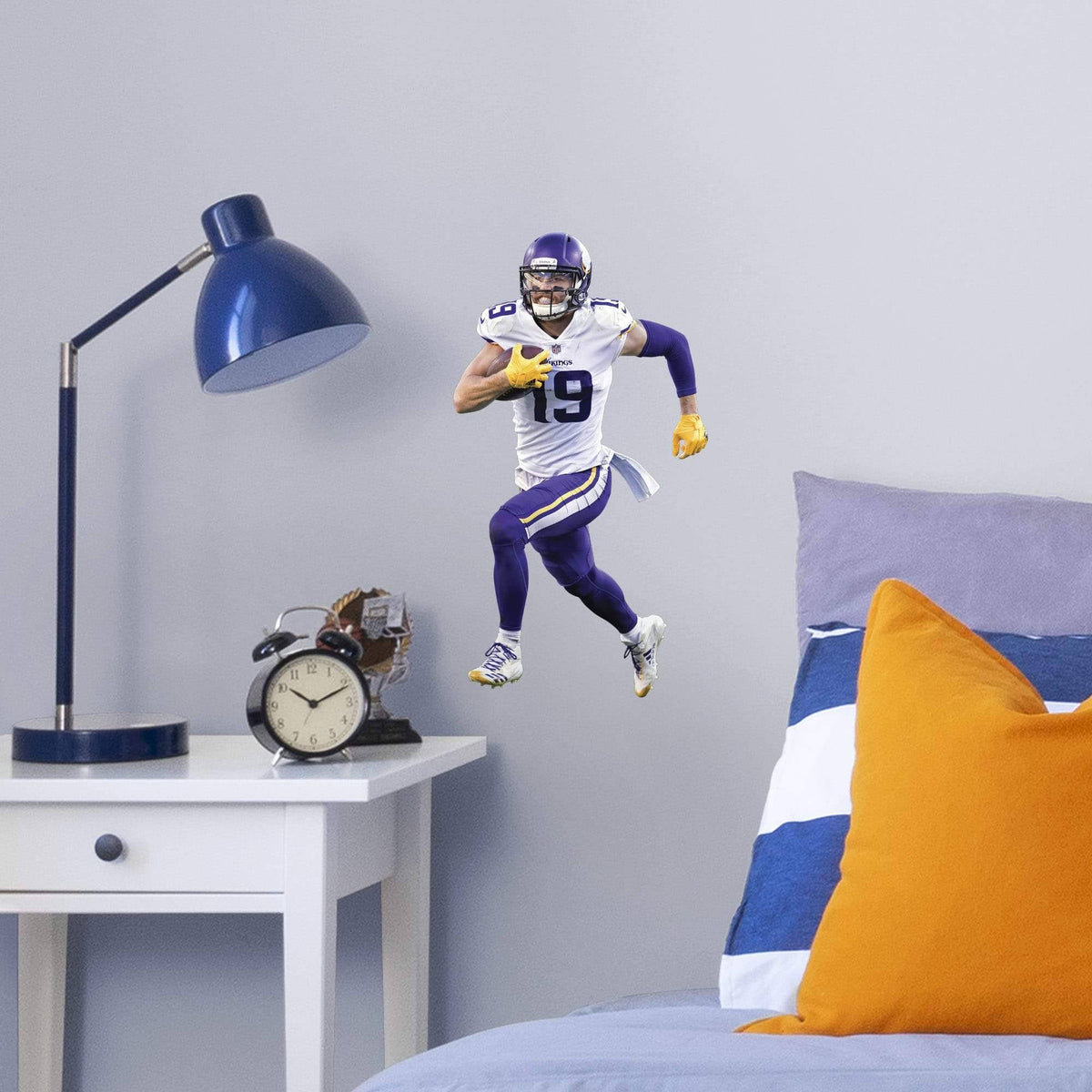 Fathead Adam Thielen Minnesota Vikings Away Life Size Removable Wall Decal J18374