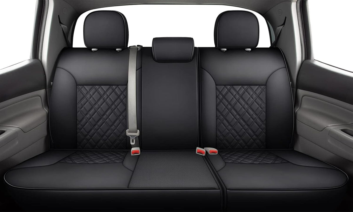 Black & Red Water Proof Faux Leather Seat Covers O191203