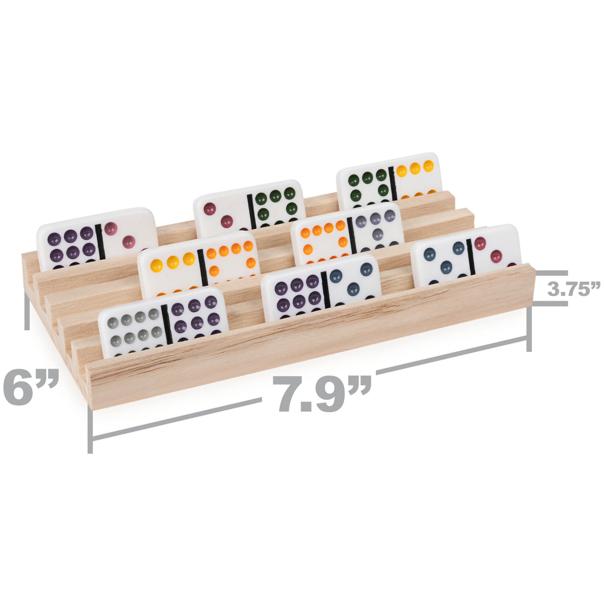 Wood Domino Racks, Set of 4 Z3684