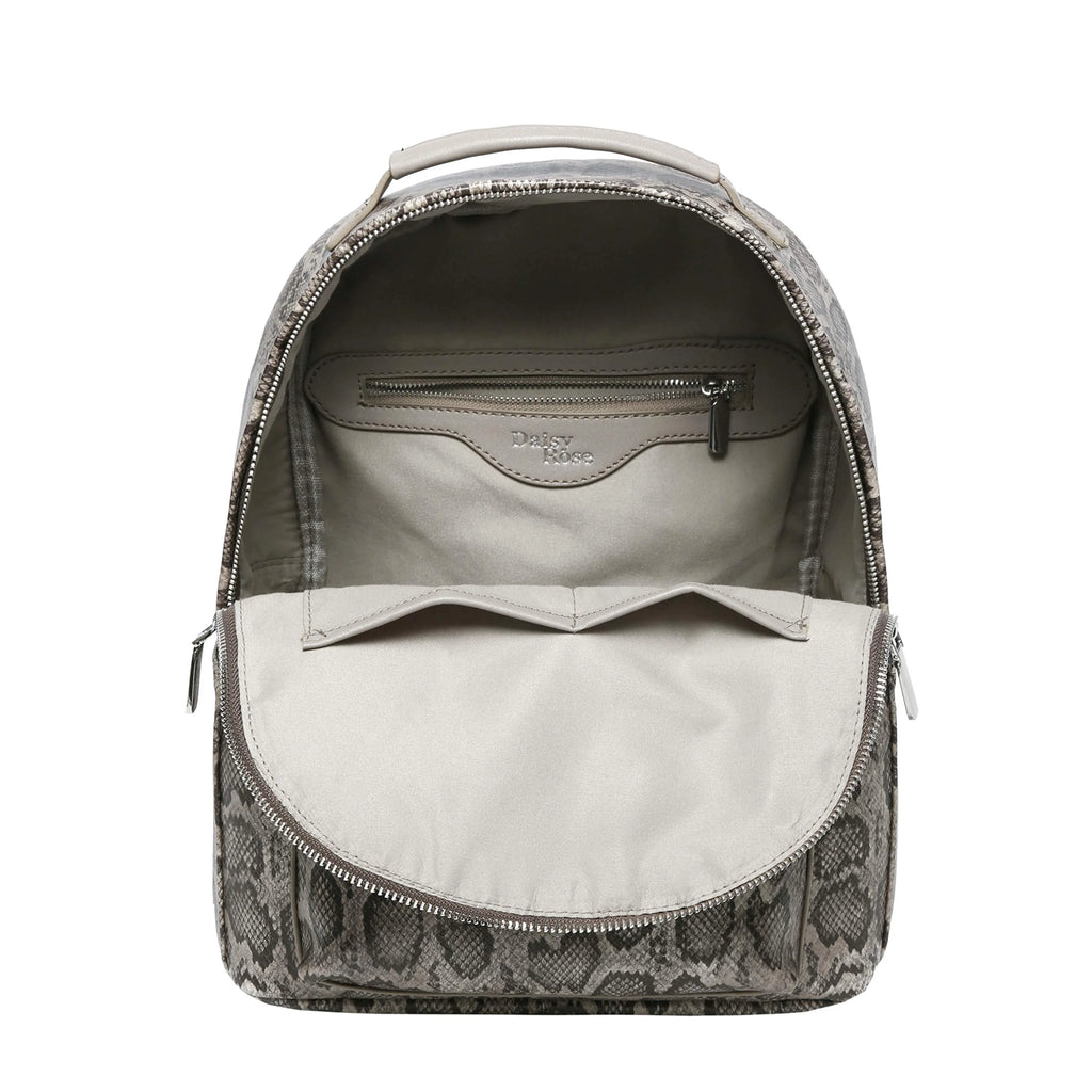 Grey Snake PU Vegan Leather Backpack Bag G382240