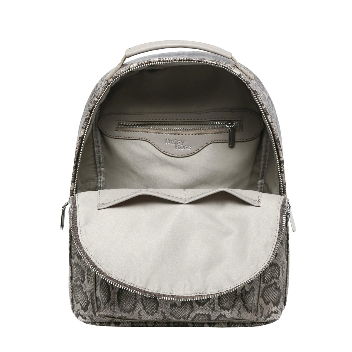 Grey Snake PU Vegan Leather Backpack Bag G382240