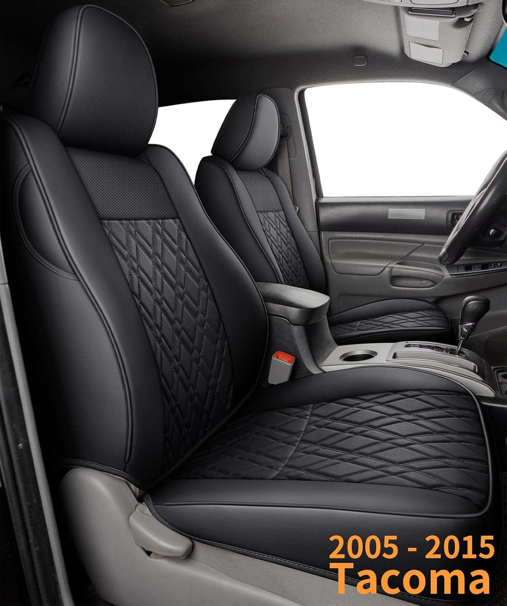 Black & Red Water Proof Faux Leather Seat Covers O191203