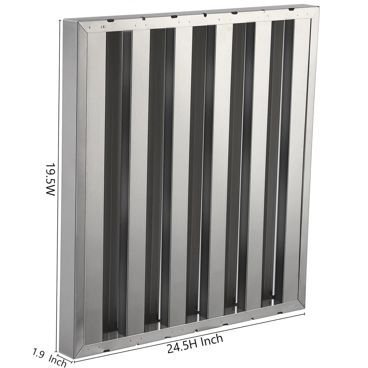 Commercial Hood Filters 19.5W x 24.5H Inch, 430 Stainless Steel, Pack of 6 I59264