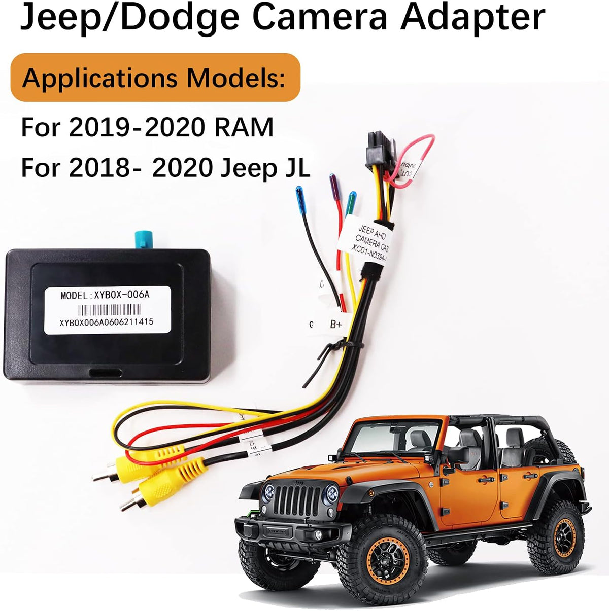 Factory Camera Retention Interface Adapter for Jeep Wrangler and RAM X338652