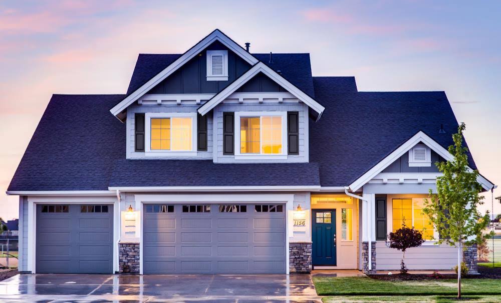 Blue Raised Panel Vinyl Exterior Shutters 2-Pack E753