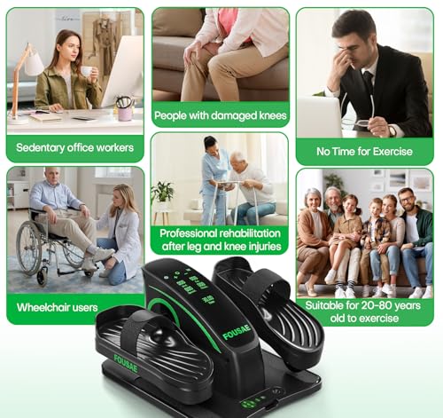 Under Desk Elliptical Leg Exerciser with Touch Screen and Remote Control A786