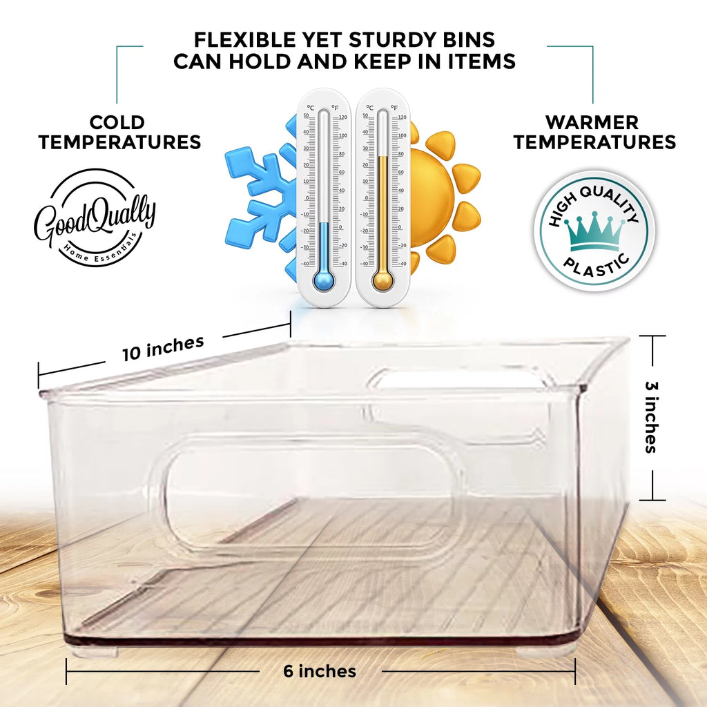 Clear Storage Bins 4 Pack Pantry Organizer C150051