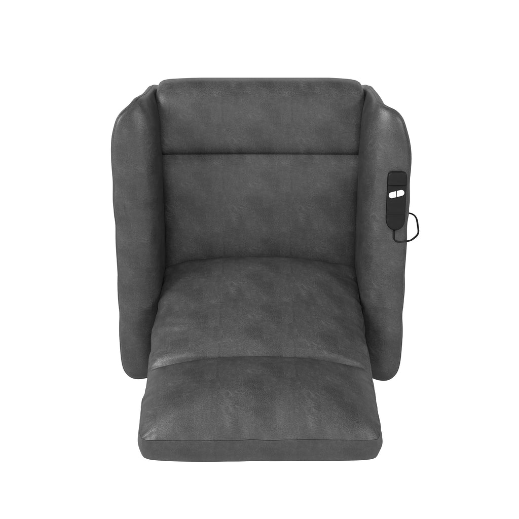 Gray Faux Leather Power Recline and Lift Chair Z8929
