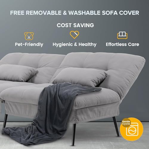 Black Convertible Sofa Bed V4121