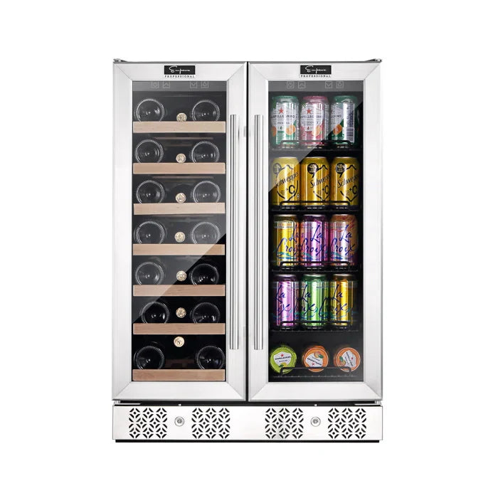 24 20 Bottle and 78 Can Dual Zone Wine Cooler & Beverage Fridge X4246