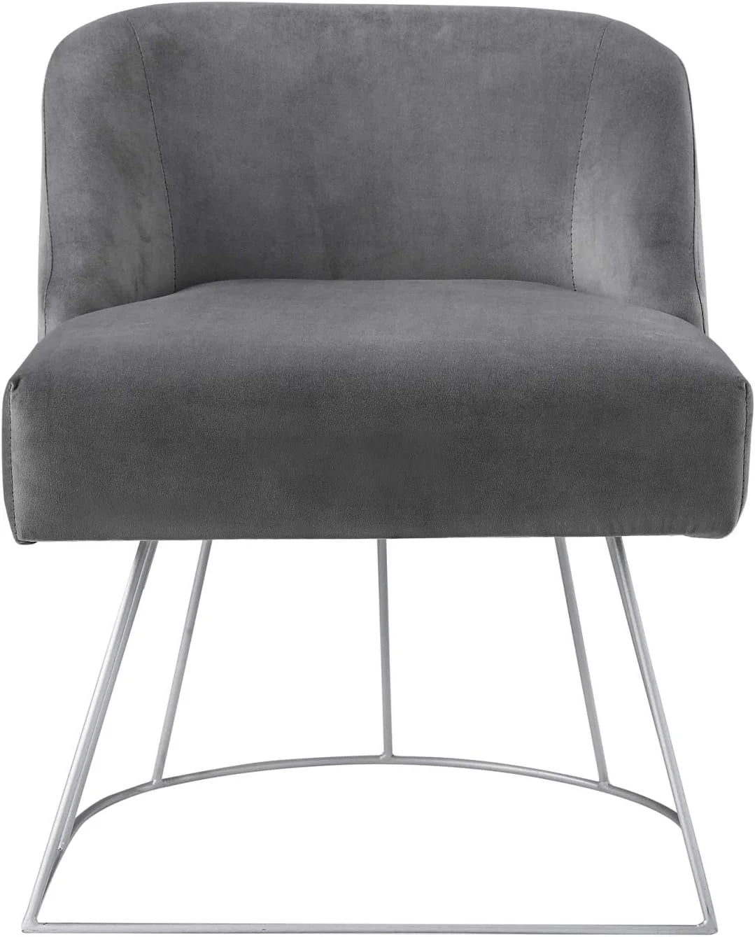 Grey Velvet Vanity Stool C346