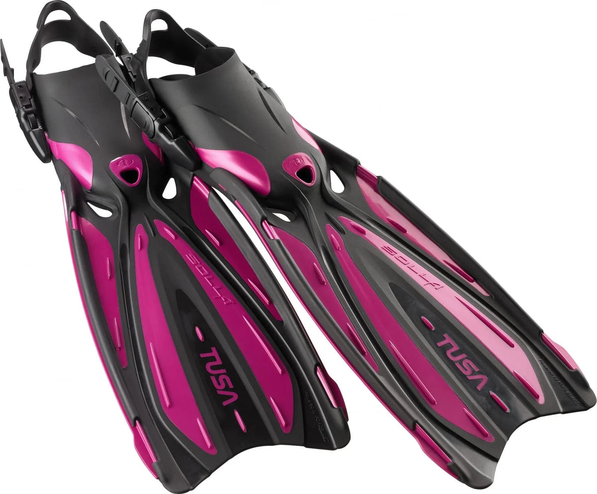 Metallic Dark Red Open Heel Scuba Fins Y99395