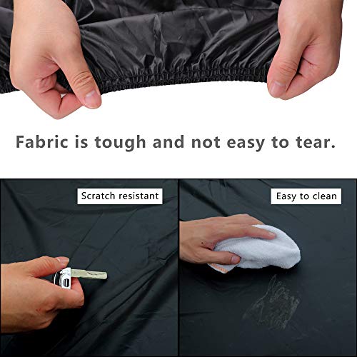 Waterproof All Weather Snowproof UV Protection Windproof Outdoor Full Car Cover, Universal Fit for Sedan, Blue M8667