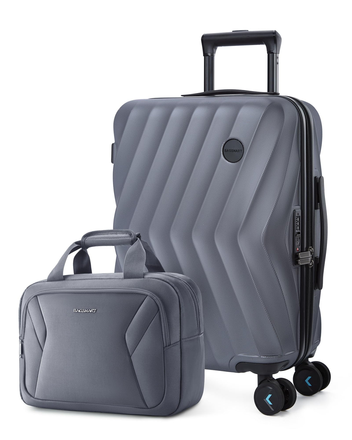 2 Piece Hardside Carry On Luggage Set with Spinner Wheels & TSA Lock P6337