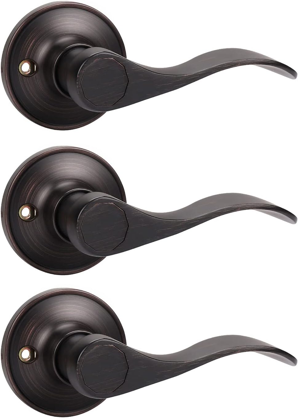 6 Pack Oil Rubbed Bronze Passage Door Levers G389410