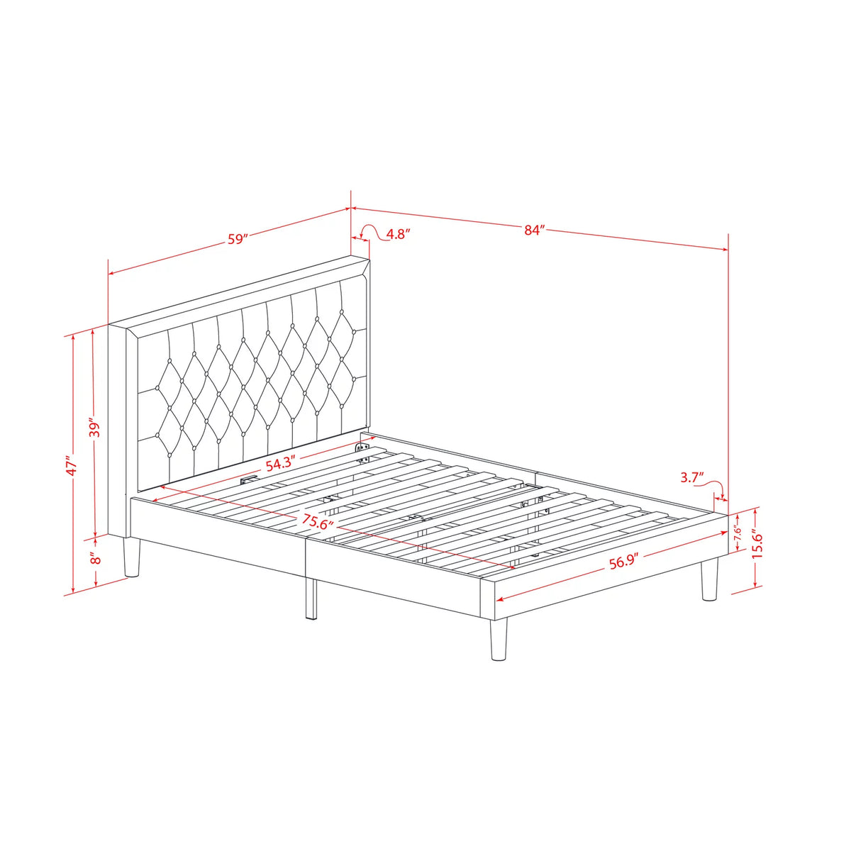 2 Piece Wood Bedroom Set L35307