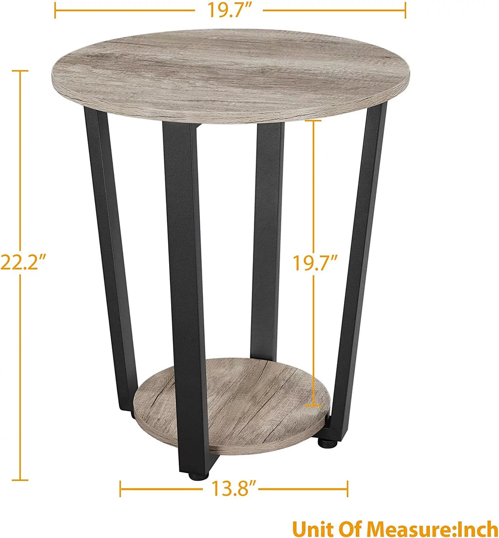 Round 2 Tier Side Table with Storage K1276
