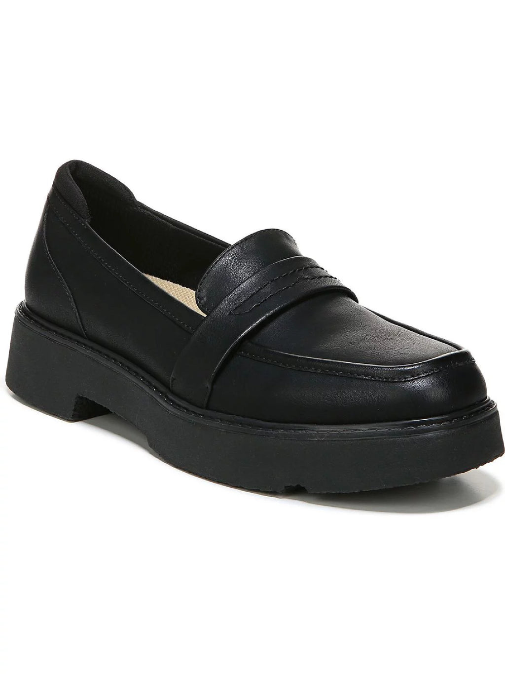 Faux Leather Slip On Loafers N98900