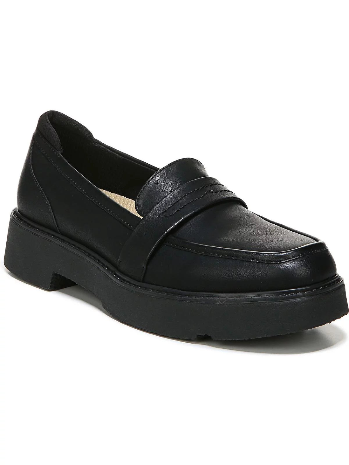 Faux Leather Slip On Loafers N98900