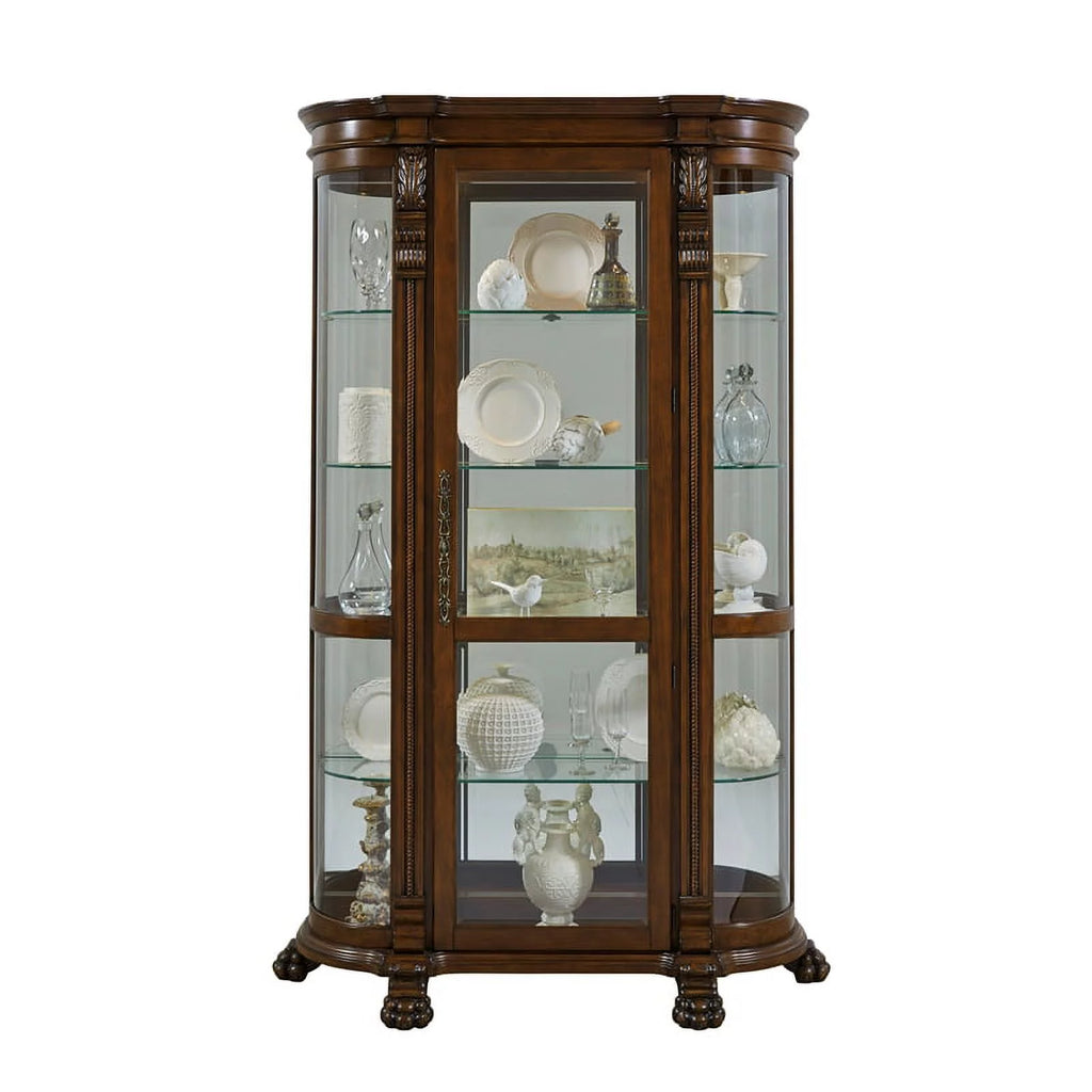 Curved End Curio Cabinet A1267