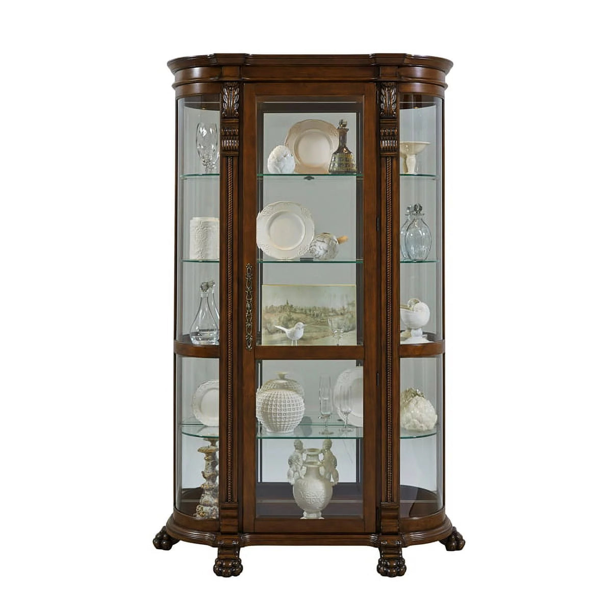 Curved End Curio Cabinet A1267