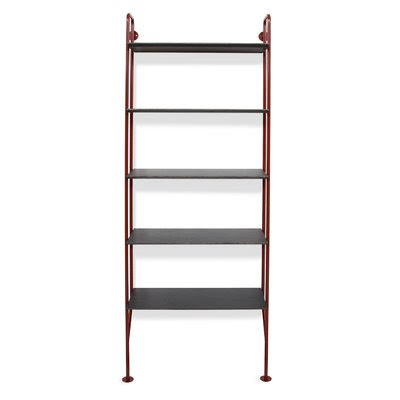 5 Shelf Leaning Bookcase O356