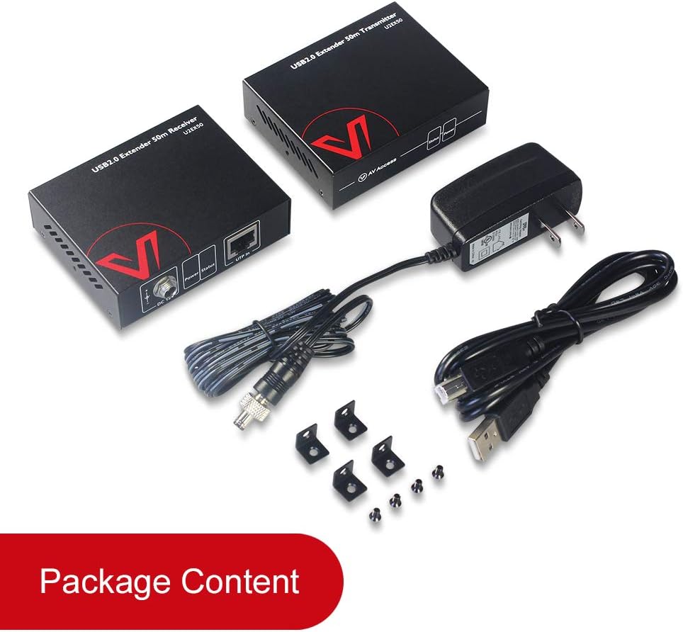 USB Extender Over Cat5e/6, 4 USB 2.0 Ports, Pack of 2 A839