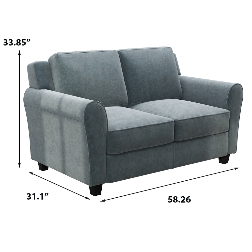 Grey Velvet Loveseat Sofa Covers A17048