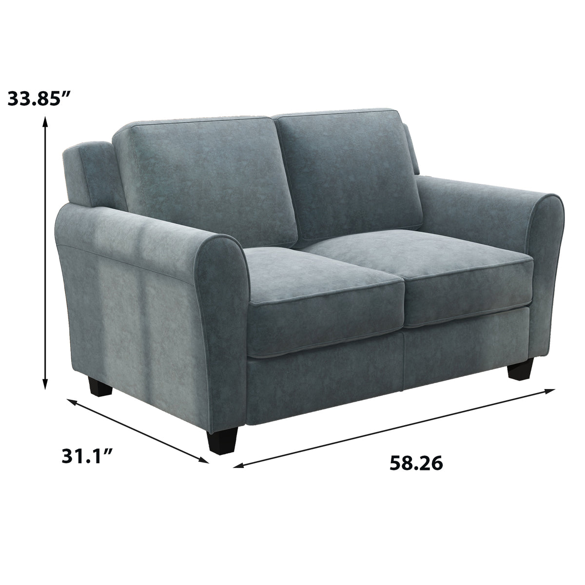 Grey Velvet Loveseat Sofa Covers A17048