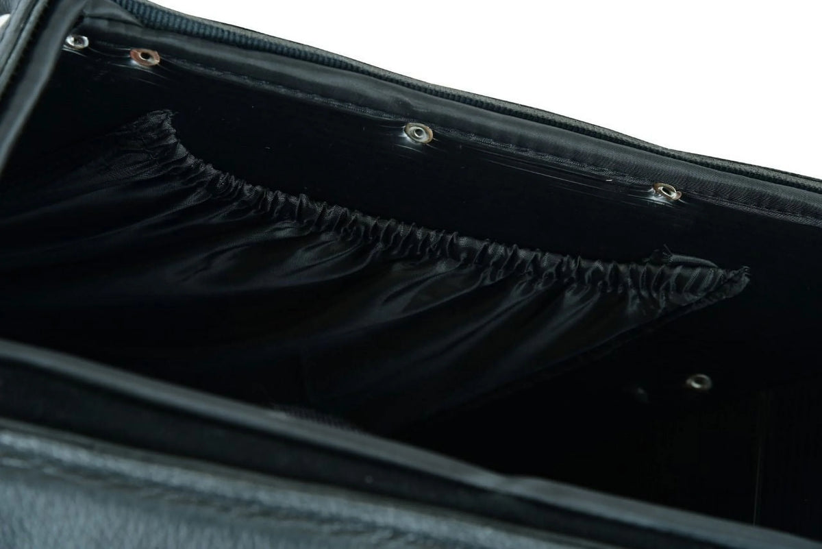 Motorcycle Saddle Bags Leather Luggage Bag Waterproof U627