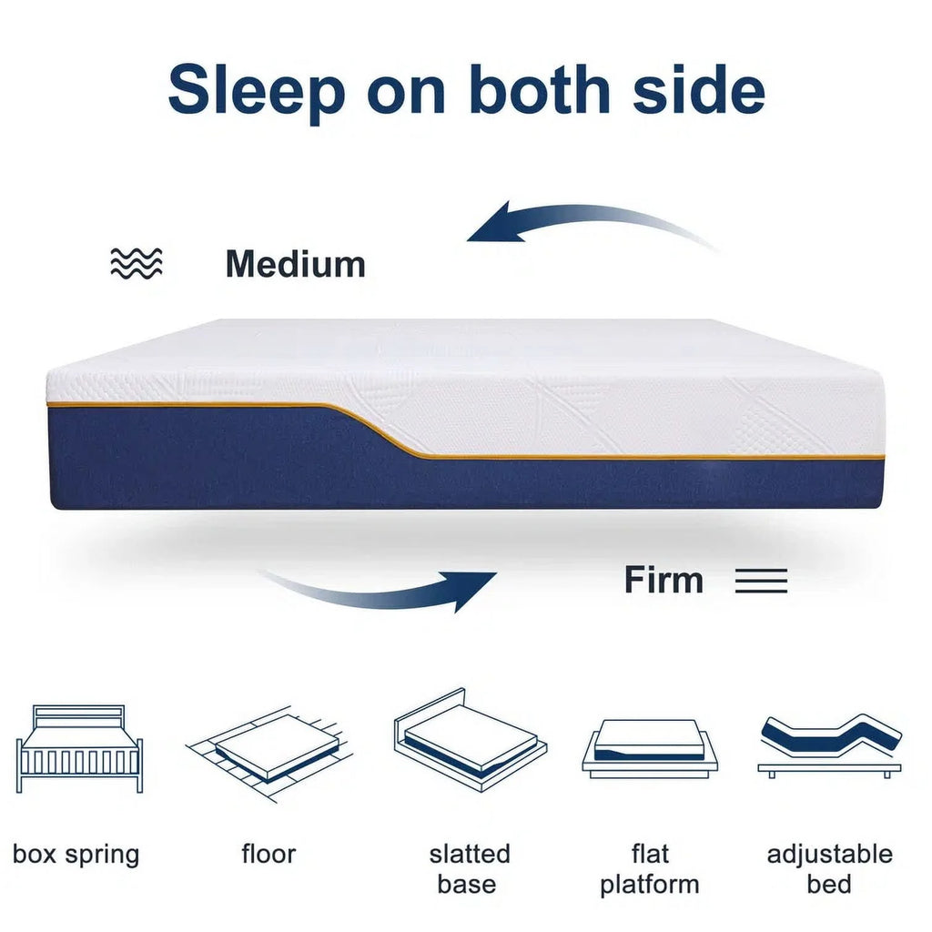 Queen Size Medium Gel Memory Foam Mattress E62765