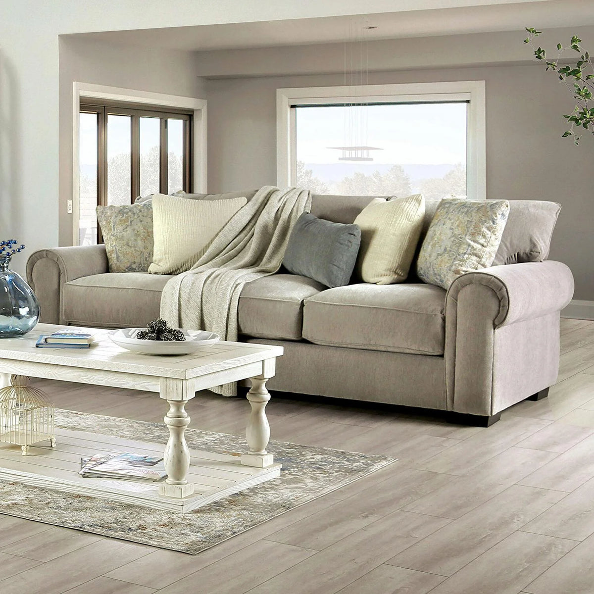 Gray Chenille Sofa P888