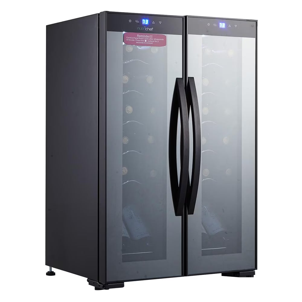 24 Bottle Freestanding Compact Wine Cooler Refrigerator with Digital Control E110